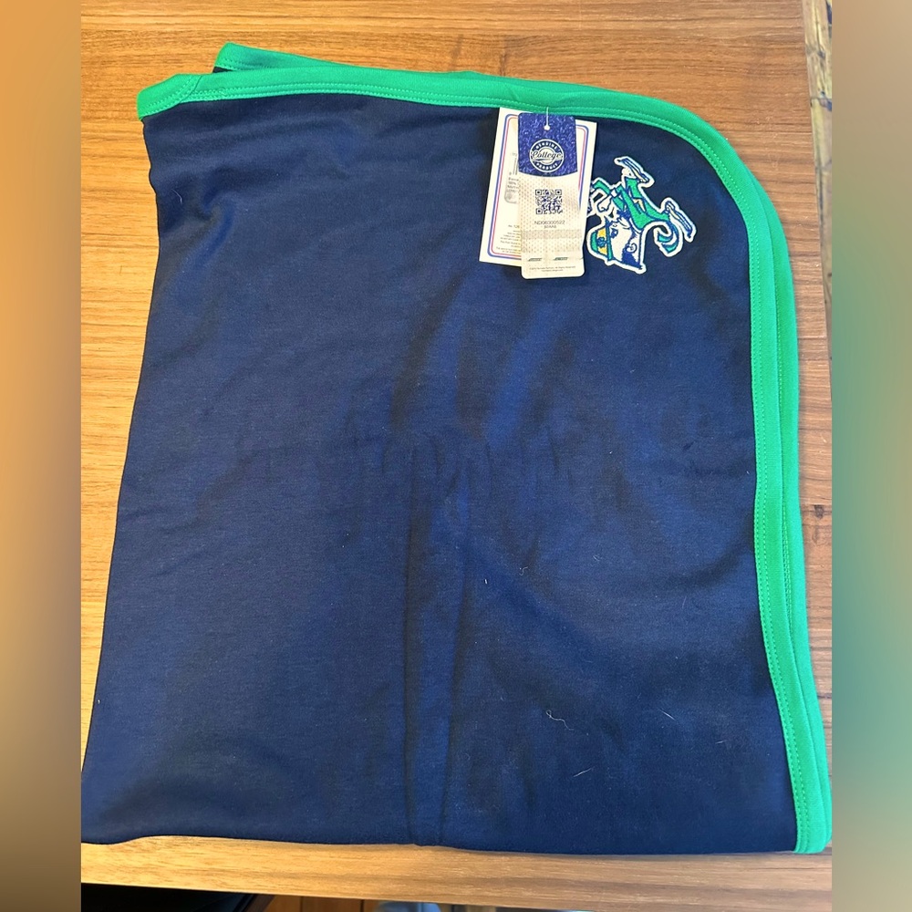 Brand new notre dame baby blanket